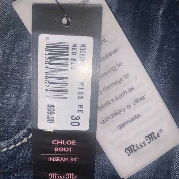 Miss Me Jeans Size 30/34 Chloe Bootcut NWT
GORGEOUS JEANS - Picture 4 of 11
